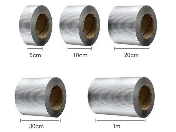 Aluminum foil butyl tape in multiple size.