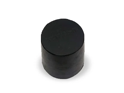 Overlooking view of a piece of tubbiness block shape black butyl sealant.