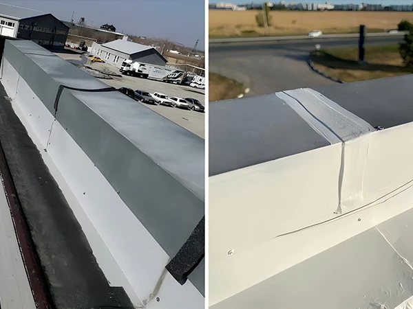 Non-woven fabric used for sealing at the gutter joints.