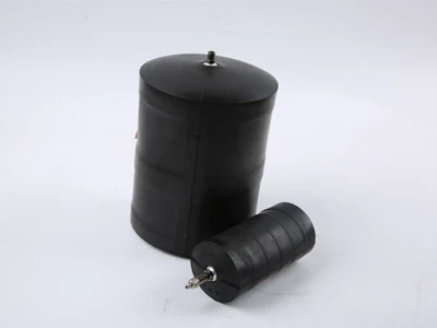 2 rubber inflatable pipe plugs of different diameters placed at different directions