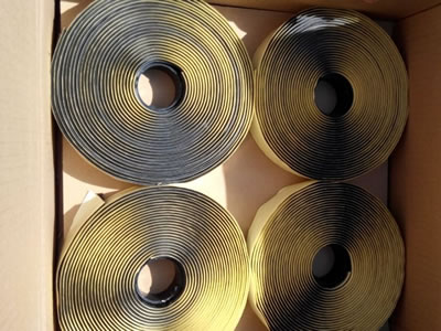 There are four rolls of single sided butyl sealing tape in the carton box.